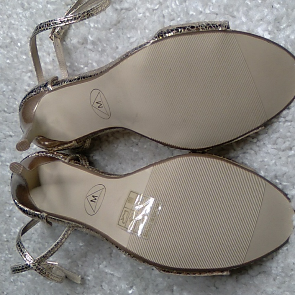 MISGUIDED  double strap crackeled print heels size 9.5 - Picture 11 of 16